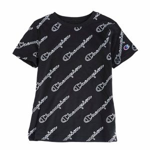 Champions: Boys Logo Tee- Black